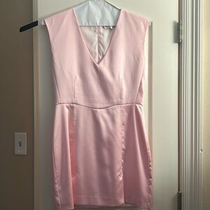 Zara satin light pink dress!